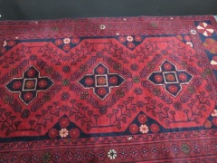 Persian Rug, K4X4P7SL, Red & Black Afghanistan Pure Wool Pile KHALMOHAMMDI, 1250mm L x 770mm W - 4