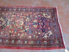 Persian Rug, K4ZGH6K3, Hallway Runner, Red, Blue, Beige Persian Pure Wool Pile, 3140mm L x 1180mm W - 3