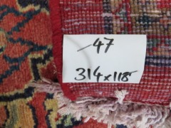 Persian Rug, K4ZGH6K3, Hallway Runner, Red, Blue, Beige Persian Pure Wool Pile, 3140mm L x 1180mm W - 6