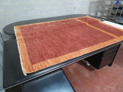 Persian Rug, KVFUEZIU, Red & Orange Afghanistan Pure Wool Pile GABBEH, 1420mm L x 920mm W - 3