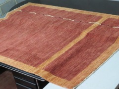 Persian Rug, KVFUEZIU, Red & Orange Afghanistan Pure Wool Pile GABBEH, 1420mm L x 920mm W - 4