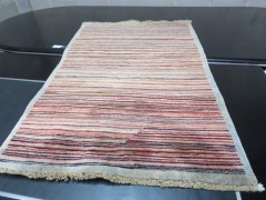 Persian Rug, KYD7UE4K, Multi Coloured Striped Afghanistan Pure Wool Pile GABBEH, 1420mm L x 920mm W