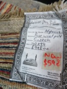 Persian Rug, KYD7UE4K, Multi Coloured Striped Afghanistan Pure Wool Pile GABBEH, 1420mm L x 920mm W - 5