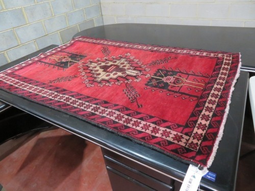 Persian Rug, KWFX84KC, Red & Black Persian Wool Pile, 1930mm L x 1220mm W