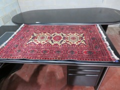 Persian Rug, KBH159FO, Red, Black, Cream Afghanistan Pure Wool Pile KUNDUZ, 1470mm L x 970mm W - 2
