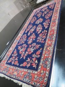 Persian Rug KA5UM945, Hallway Runner, Blue & Cream Perisdiran Pure Wool Pile XAZD, 1970mm L x 850mm W - 3