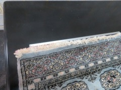 Persian Rug, KOXQUXJO, Hallway Runner, Greys & Cream Pakistan Pure Wool Pile BOKHARA, 1880mm L x 650mm W - 4