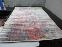 Persian Rug, K158PM67, Cream, Pink, Reds, Greys Hand knotted Indian Rug, 2450mm L x 1760mm W - 2