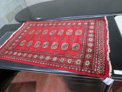 Persian Rug, KCE44ZSM, Red, Black & Beige Pakistan Pure Wool Pile BORHARA, 1510mm L x 940mm W