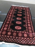 Persian Rug, K71KZZAS, Black, Red & Cream Pakistan Pure Wool Pile BORHARA, 1430mm L x 780mm W - 2