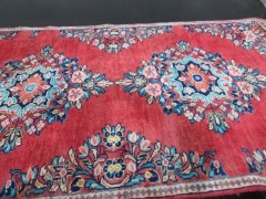 Persian Rug, KUJMB9C8, Hallway Runner, Red, Black, Green & Beige Persian Pure Wool, 2990mm L x 1180mm W - 5