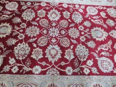 Persian Rug, KM725120, Red & Cream Persian Iran Pure Wool Pile MAHAK Silk Highlights, 1550mm L x 930mm W - 3