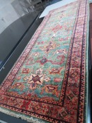 Persian Rug, K2CXUE6R, Hallway Runner, Red, Blue & Green Pakistan Pure Wool Pile, 2130mm L x 820mm W - 3