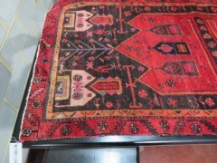 Persian Rug, K3UAHHCE, Red, Black & Orange Persian Wool Pile Sad Oriental Carpets, 2530mm L x 1200mm W - 4
