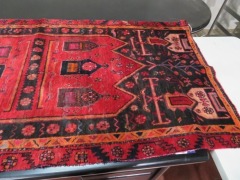 Persian Rug, K3UAHHCE, Red, Black & Orange Persian Wool Pile Sad Oriental Carpets, 2530mm L x 1200mm W - 5