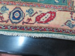 Persian Rug, KPPD35QS, Teal, Red & Cream Sad Oriental Carpets, Pure Wool, 1450mm L x 1000mm W (Origin Unknown) (Stained) - 4