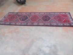 Persian Rug, (No Label) Hallway Runner, Reds, Blue & Beige Sad Oriental Carpets, 3390mm L x 1060mm W - 2