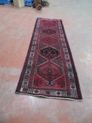 Persian Rug, (No Label) Hallway Runner, Reds, Blue & Beige Sad Oriental Carpets, 3390mm L x 1060mm W - 3