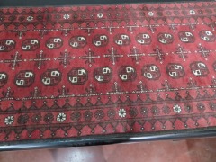 Persian Rug, (No Label) Red, Black & Cream Afghanistan Pure Wool Pile TURKOMAN, 2860mm L x 770mm W - 5