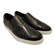 Dsquared2 Men's Sneakers Slip On Panama Vitello Sport Nero Black  - Size: 43