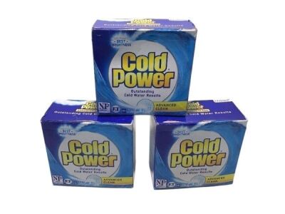 Carton of 3x ColdPower Advanced Clean Washing Powder
