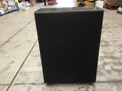 Office cabinet with metal plate on top of cabinet - 3